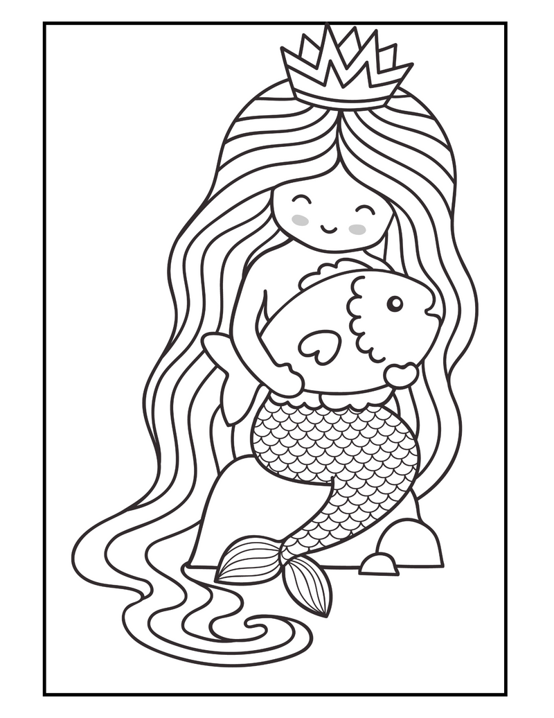 Mermaid Coloring Book - Printable Coloring Pages
