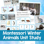 Montessori Winter Animals Themed Unit Study Printables