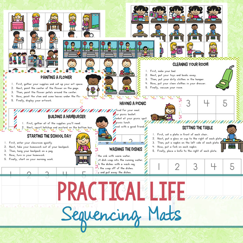 Sequencing Mats for Daily Activities and Life Skills