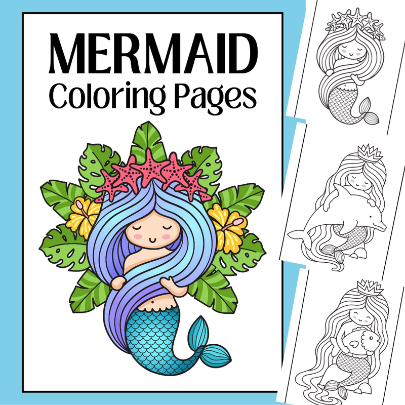 Mermaid Coloring Book - Printable Coloring Pages