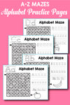 Alphabet Mazes Worksheets