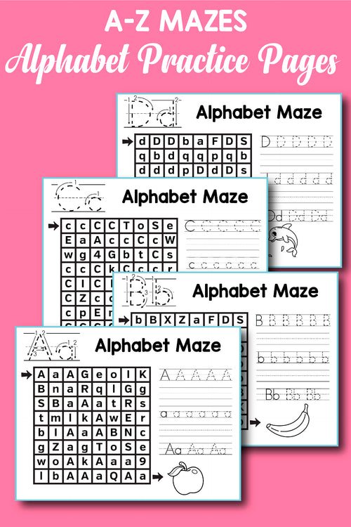 Alphabet Mazes Worksheets
