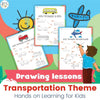 how to draw transportation theme