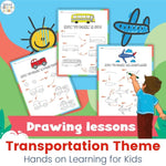 how to draw transportation theme