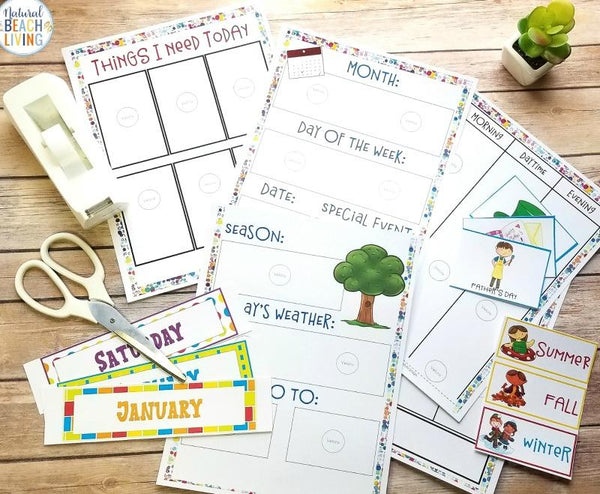 Daily Schedule For Kids - Picture Schedule And Autism Visual Schedule 