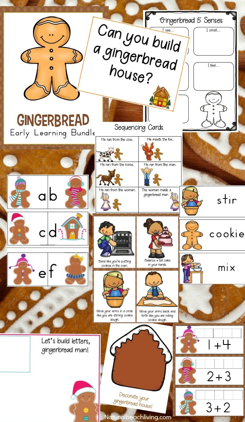 Kindergarten and Preschool Gingerbread Theme Lesson Plan
