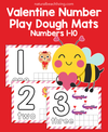 Valentine Number Playdough Mats